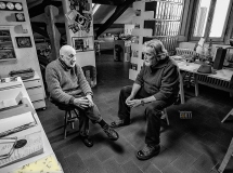Gianni Brerengo Gardin e Giuliano Corti 20/01/2017 nel suo studio di Milano