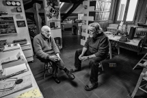 Gianni Brerengo Gardin e Giuliano Corti 20/01/2017 nel suo studio di Milano