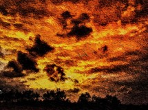 Montespertoli, Via della Leccia Tramonto, Acquarelli digitali,